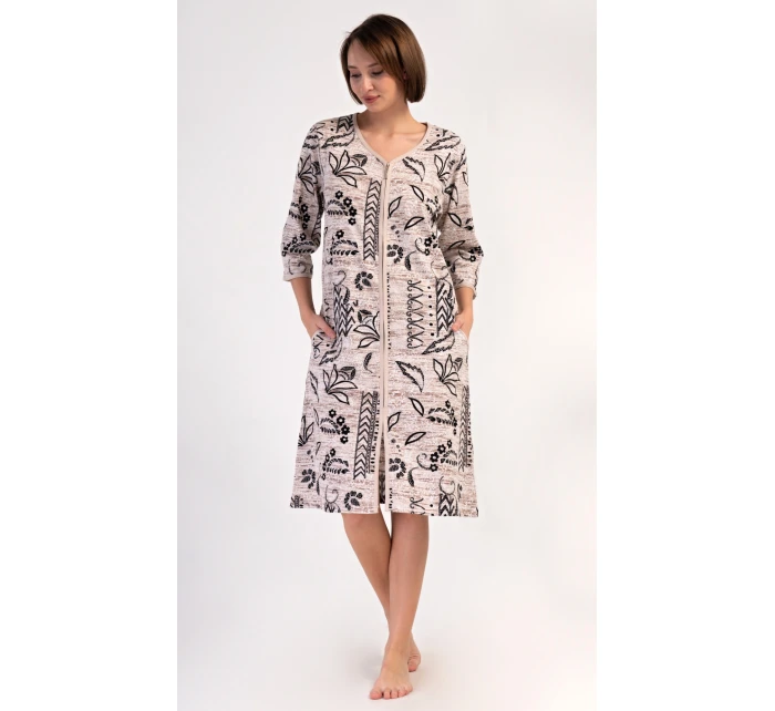 Dámské domácí šaty s tříčtvrtečním rukávem Elena Dámské domácí šaty s tříčtvrtečním rukávem Elena
