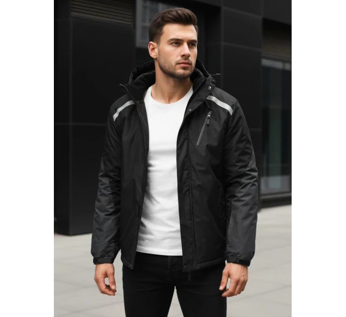 Pánská lyžařská bunda černá Dstreet TX5127