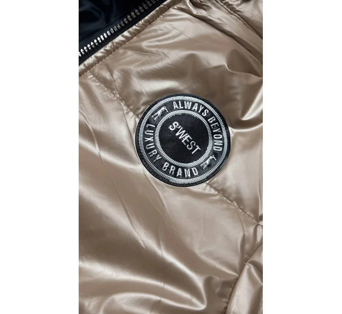 Béžová dámská bunda s odepínací kapucí (B8086-101)