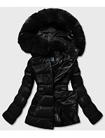 KRÓTKA BŁYSZCZĄCA KURTKA DAMSKA CZARNA model 21244098 - S'WEST