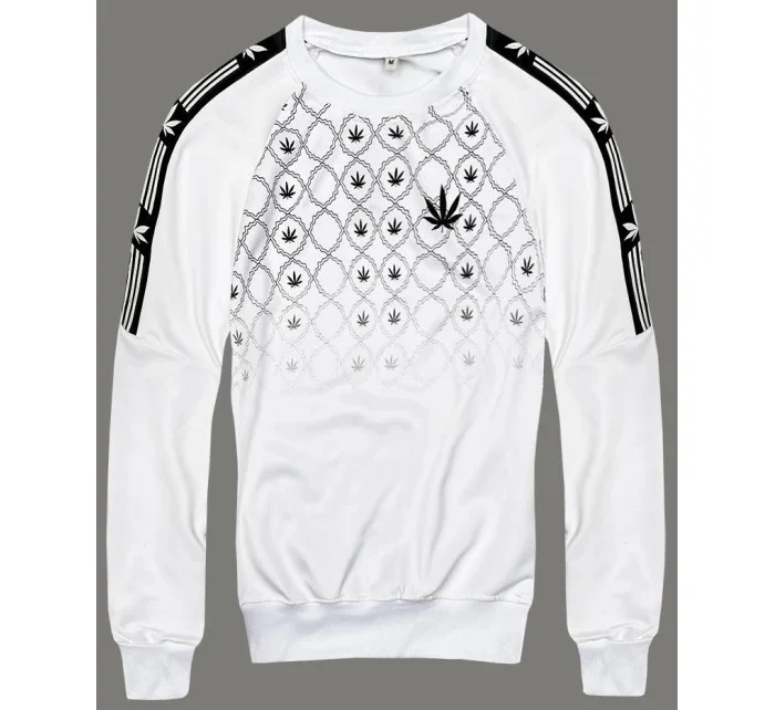 Bílá pánská mikina s potiskem model 18416041 - J.STYLE