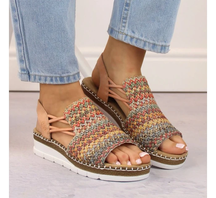 Pohodlné vícebarevné sandály W model 22033633 - Rieker