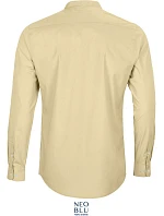Men Popelínová košile s dl. rukávem a límcem beige model 22499763 - NEOBLU Men Popelínová košile s dl. rukávem a límcem beige model 22499763 - NEOBLU
