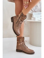 Dámské boty pracovní zateplené na zip tmavě béžové Liletta Dámské boty pracovní zateplené na zip tmavě béžové Liletta