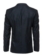 Pánské jednořadové sako v tmavě modré barvě FashionStreet MX0637