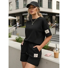 Komplet damski czarny model 22208721 - FashionStreet Komplet damski czarny model 22208721 - FashionStreet