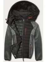 pánská sportovní bunda z různých spojených materiálů model 18416156 - J.STYLE pánská sportovní bunda z různých spojených materiálů model 18416156 - J.STYLE