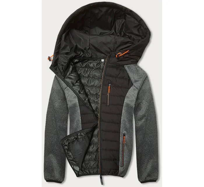 pánská sportovní bunda z různých spojených materiálů model 18416156 - J.STYLE pánská sportovní bunda z různých spojených materiálů model 18416156 - J.STYLE