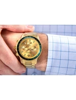 Pánské hodinky Chronograph Sapphire Gold Green model 21807579 - Giewont