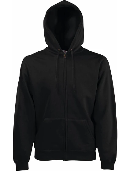 Fruit of the Loom Classic Hooded Sweat Jacket Mikina s kapucí 16.2062 black Fruit of the Loom Classic Hooded Sweat Jacket Mikina s kapucí 16.2062 black
