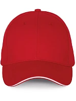 K-up KP 185 6 panelová sandwich kšiltovka 20.0185 red/white K-up KP 185 6 panelová sandwich kšiltovka 20.0185 red/white