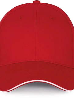 K-up KP 185 6 panelová sandwich kšiltovka 20.0185 red/white