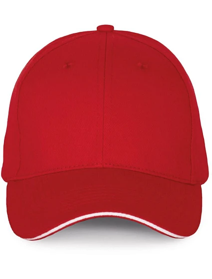 KP 185 6 panelová sandwich kšiltovka model 22423204 red/white - K-up KP 185 6 panelová sandwich kšiltovka model 22423204 red/white - K-up