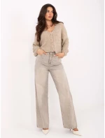 Spodnie model 21378696 szaro beżowy - FPrice