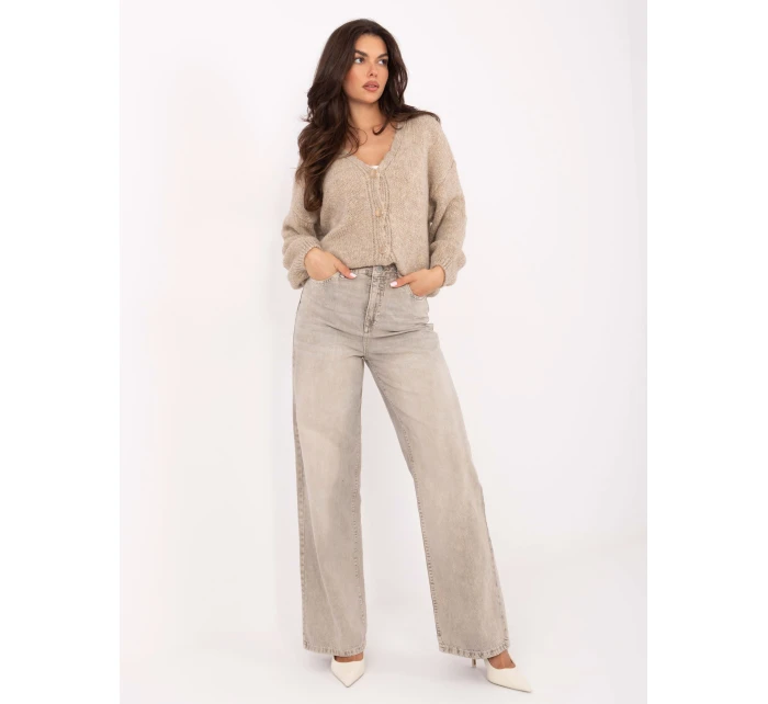 Spodnie model 21378696 szaro beżowy - FPrice