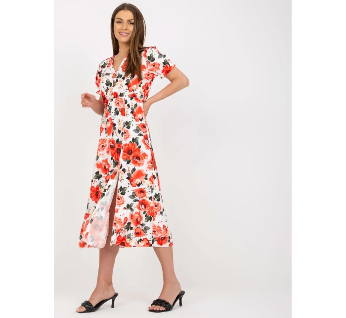 Šaty DHJ SK 7006 5.77 bílá a červená