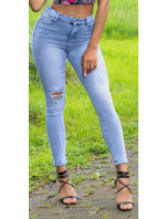 Sexy Highwaist Skinny Jeans with torn knee
