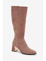 Kozačky na podpatku model 217828 Step in style Kozačky na podpatku model 217828 Step in style