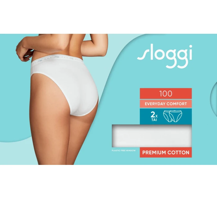 Dámské kalhotky Sloggi 24/7 100 Tai 2P bílé Dámské kalhotky Sloggi 24/7 100 Tai 2P bílé