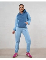 Dámská dvoubarevná tepláková souprava v modré barvě (554) Dámská dvoubarevná tepláková souprava v modré barvě (554)