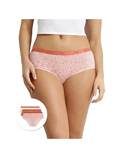 Dámské bavlněné kalhotky 3 ks DIM LES POCKETS COTTON BOXER 3x - DIM - smetanová