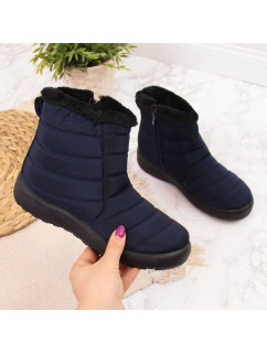 Nepromokavé sněhové boty na zip NEWS W EVE181B navy blue