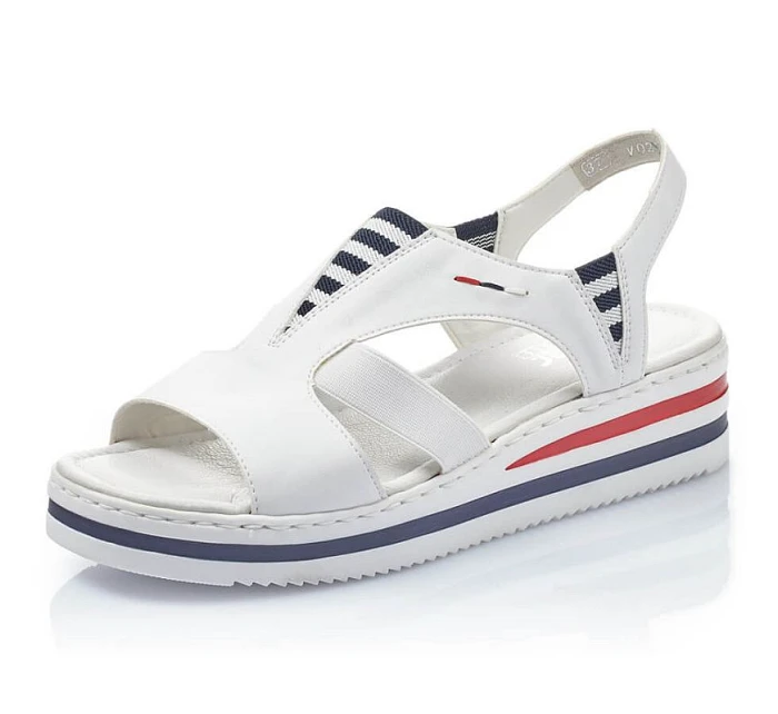 Sandály na platformě Rieker W V02Y5 white Sandály na platformě Rieker W V02Y5 white