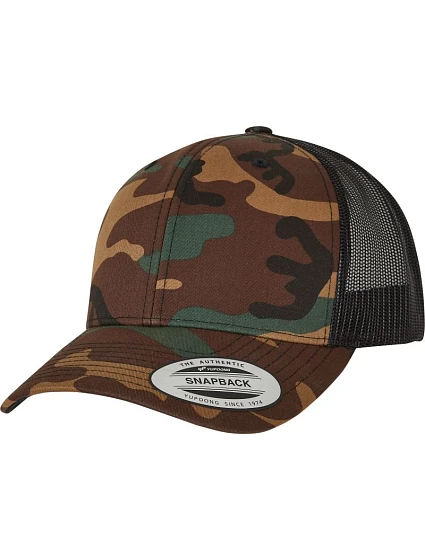 Flexfit 6606C/6606CA 5 panelová Trucker kšiltovka "Camo" 55.606C camo/black Flexfit 6606C/6606CA 5 panelová Trucker kšiltovka "Camo" 55.606C camo/black