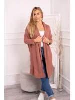 Svetr s netopýřími rukávy tmavě růžový