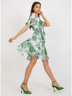 LK SK 508961 šaty.54 bílá a zelená