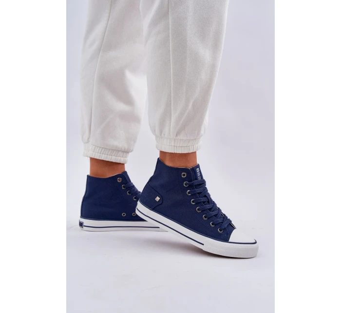 Dámské vysoké tenisky Big Star – tmavě modré Dámské vysoké tenisky Big Star – tmavě modré