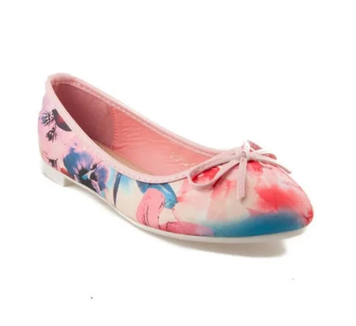 model 1900507 růžové dámské baleríny s květy - VICES model 1900507 růžové dámské baleríny s květy - VICES