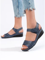 Moderní dámské sandály modré platforma Moderní dámské sandály modré platforma