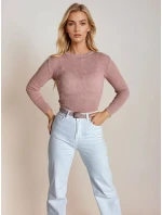 Dámský svetr light pink Dstreet model 21964156 - FashionStreet Dámský svetr light pink Dstreet model 21964156 - FashionStreet