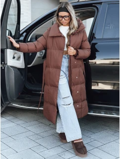 Dámský prošívaný kabát CLOUTIQUE hnědý FashionStreet TY5462