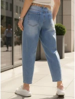 Dámské džínové kalhoty s páskem FashionStreet UY2883 Dámské džínové kalhoty s páskem FashionStreet UY2883