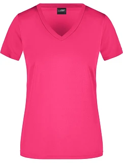 Daiber JN 735 Dámské sportovní tričko s výstřihem do V 02.0735 pink