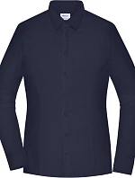 Daiber JN 1371 Popelínová halenka slim fit s dlouhým rukávem 02.1371 navy