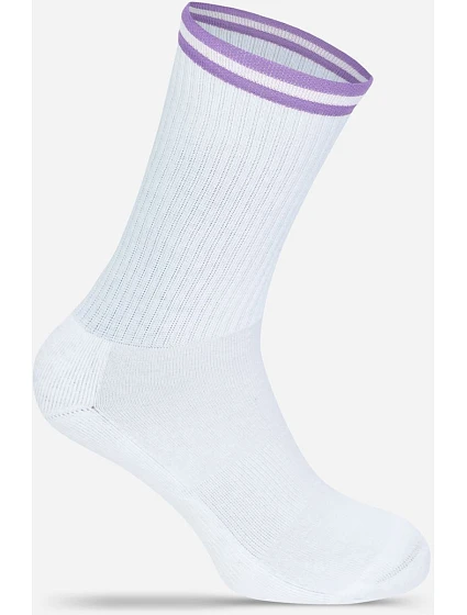 Mr. Socks L 05008 Tenisové ponožky "Premium" 88.5008 white/lilac Mr. Socks L 05008 Tenisové ponožky "Premium" 88.5008 white/lilac