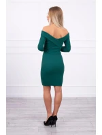Přiléhavé šaty s výstřihem do V zelené Přiléhavé šaty s výstřihem do V zelené
