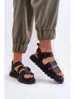 Dámské sandály z ekokože Big Star model 21653814 Černé - Big Star Shoes