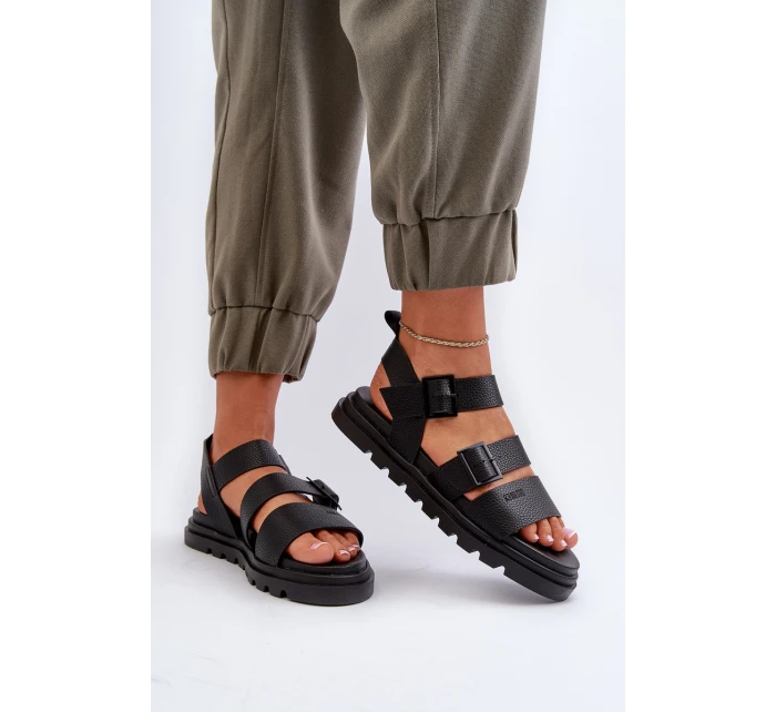 Dámské sandály z ekokože Big Star model 21653814 Černé - Big Star Shoes