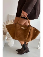 Kožená kabelka z přírodního semiše Camel model 21721790 - Boto