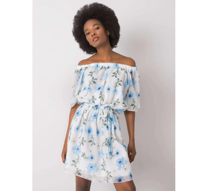 Šaty LK SK 508208.65P bílá a modrá