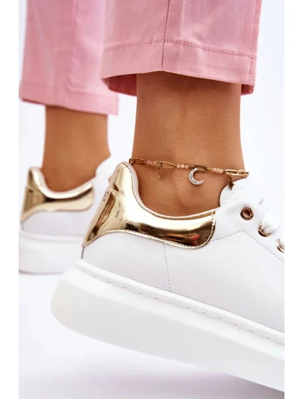 Dámská sportovní obuv GOE LL2N4011 Bílá a zlatá Dámská sportovní obuv GOE LL2N4011 Bílá a zlatá