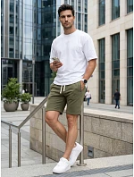 Spodenki męskie dresowe ze khaki model 22278509 - FashionStreet Spodenki męskie dresowe ze khaki model 22278509 - FashionStreet
