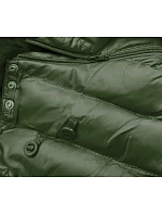 Dámská prošívaná zimní bunda s kapucí khaki (w750-1) Dámská prošívaná zimní bunda s kapucí khaki (w750-1)