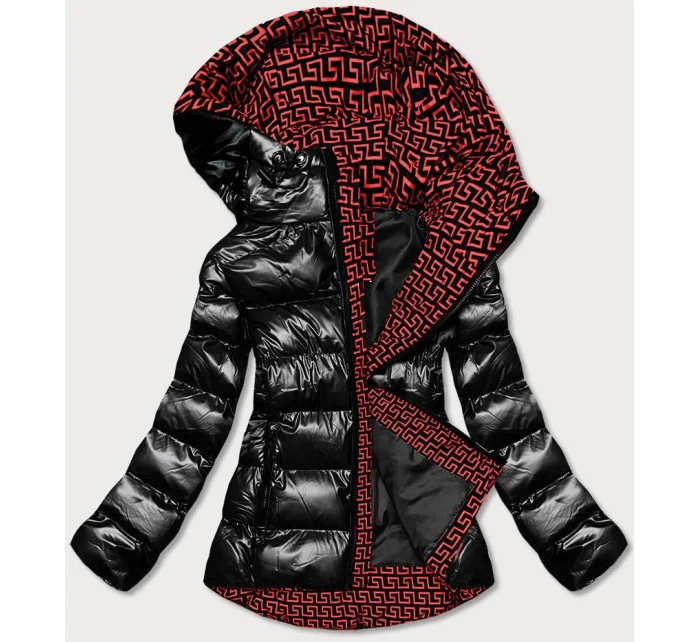 METALICZNA KURTKA DAMSKA Z KAPTUREM CZARNA model 21243037 - SPEED.A