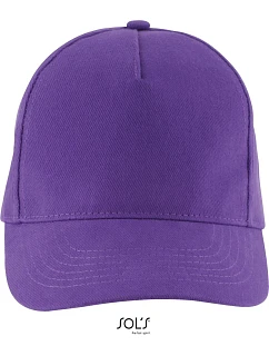 SOL'S Long Beach 5 panelová sandwich kšiltovka 25.0594 dark purple