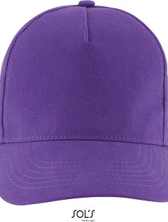 SOL'S Long Beach 5 panelová sandwich kšiltovka model 22521366 dark purple